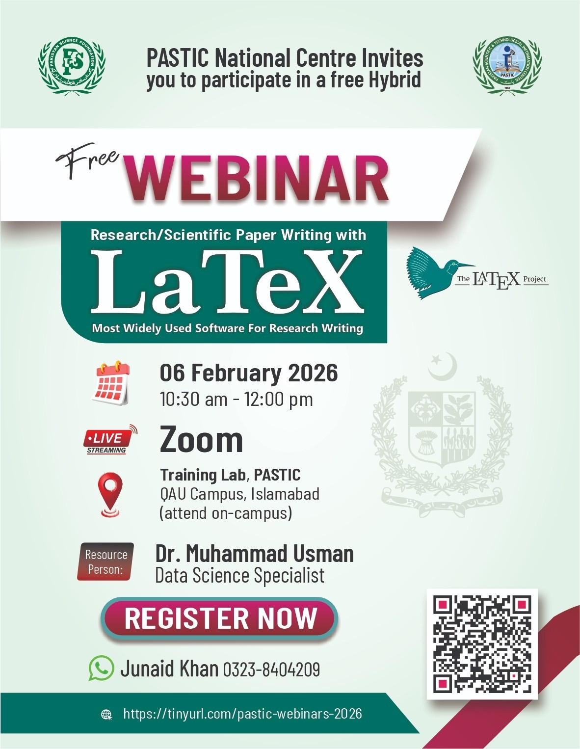 Join FREE webinar on LaTeX, 6th February 2026