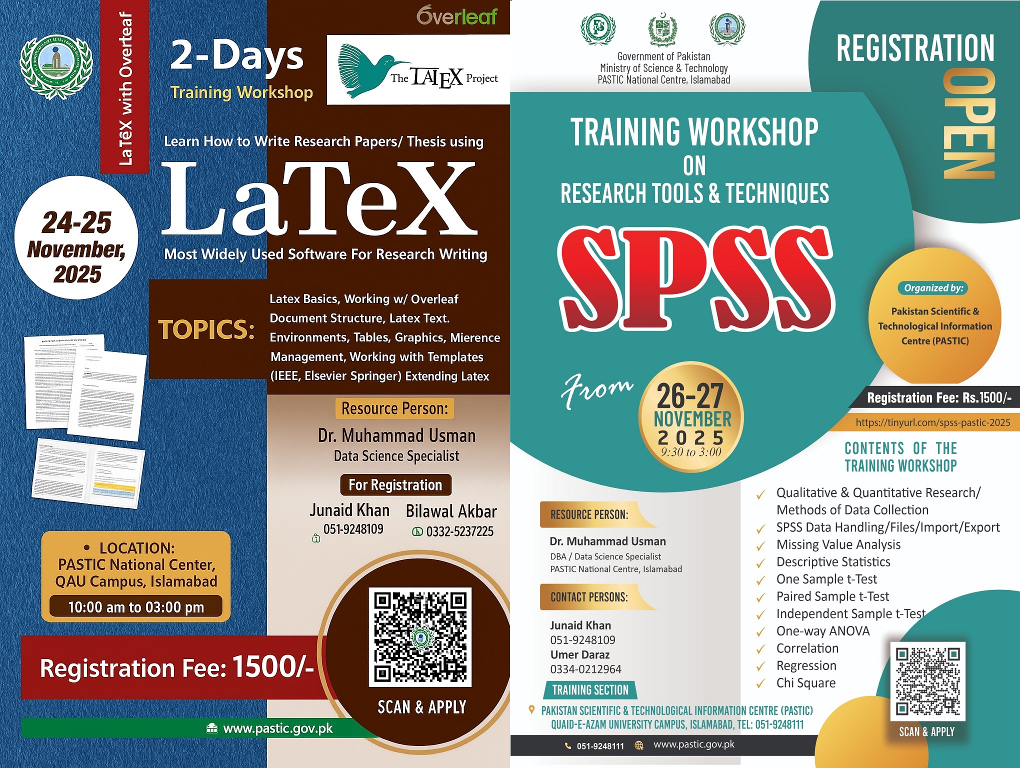 LaTeX and SPSS Trainings