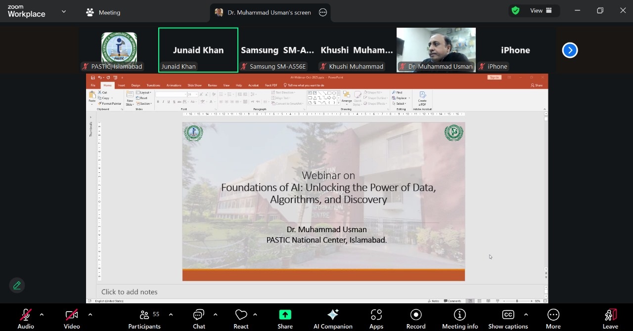 Report on Webinar: Foundations of AI – Unlocking the Power of Data, Algorithms, and Discovery held on 22nd October 2025